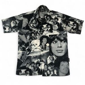 DRAGONFLY Jimi Hendrix The Who The Doors The Rolling Stones Button Down Shirt M